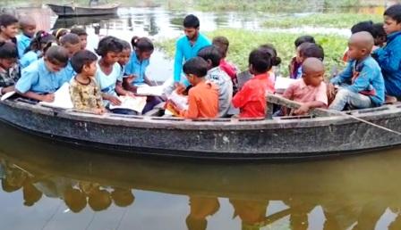 Example Sailor teachers of Katihar are raising the flame of education on a boat 1