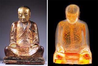 When the CT scan of the 1100 year old Buddha statue was done the secrets were revealed like this 1