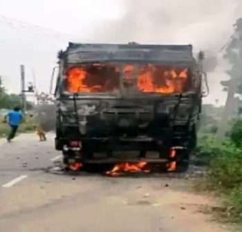 Bihar Agneepath Petrol pump set on fire bus and truck set on fire in Jehanabad 2