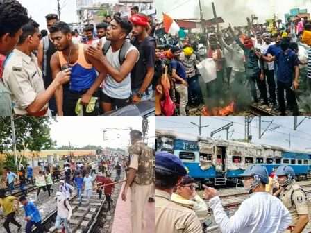 Youths agitation against Agneepath increased Samastipur Jammu Tawi Guwahati Express train burnt 2