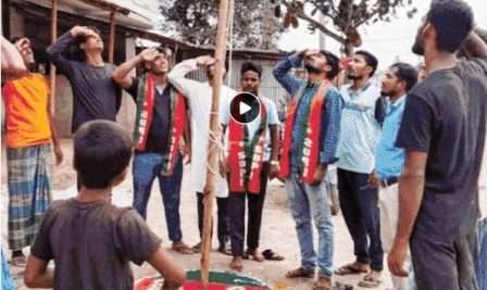 Bihar Flag and salute of SDPI hoisted in Government Urdu School of Nalanda 4