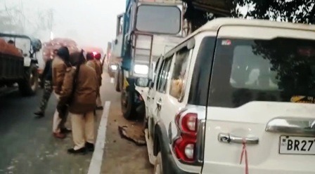 Truck Scorpio collision near Chandis Tini Lodipur 2 killed other 2 serious