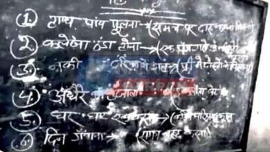 The teacher wrote on the blackboard- 'Swelling of hands and feet' means 'not getting liquor on time'