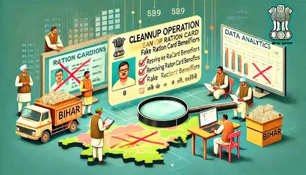 ऑपरेशन क्लीनअपः बिहार में राशन कार्ड से हटाए गए 1.20 करोड़ फर्जी लाभुक 1 Operation Cleanup: 1.20 crore fake beneficiaries removed from ration cards in Bihar