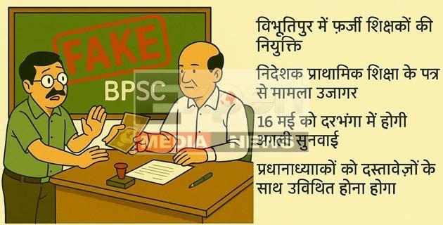 समस्तीपुर में फर्जी BPSC शिक्षकों की बहाली से हड़कंप, 16 मई को दरभंगा में होगी सुनवाई 1 There is a stir in Samastipur due to the appointment of fake BPSC teachers, hearing will be held in Darbhanga on May 16