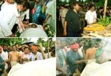 Dishom Guru Shibu Soren immersed in Panchtatva, CM Hemant Soren lit the funeral pyre