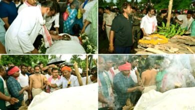 Dishom Guru Shibu Soren immersed in Panchtatva, CM Hemant Soren lit the funeral pyre