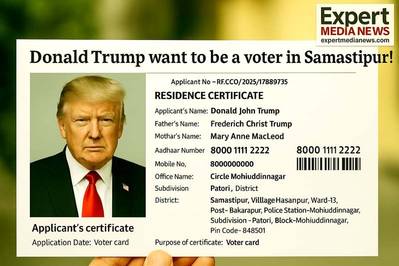 अमेरिकी राष्ट्रपति डोनाल्ड ट्रंप बनेंगे बिहार का वोटर? FIR दर्ज 1 US President Donald Trump will be a voter of Bihar, FIR lodged