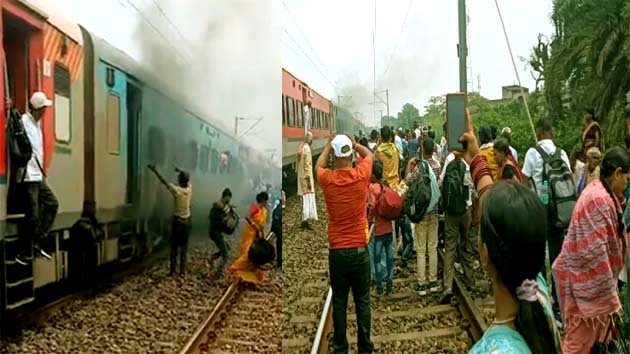 बक्सर-टाटा एक्सप्रेस में लगी आग, लोको पायलट की सूझबूझ से टला बड़ा हादसा 1 Fire breaks out in Buxar Tata Express loco pilots presence of mind averts major accident