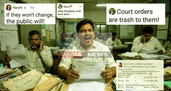 BREAKING EXCLUSIVE: कांके अंचल में जमीन का बड़ा फर्जीवाड़ा उजागर! DCLR कोर्ट ऑर्डर को CO का ठेंगा BREAKING EXCLUSIVE: कांके अंचल में जमीन का बड़ा फर्जीवाड़ा उजागर! DCLR कोर्ट ऑर्डर को CO का ठेंगा