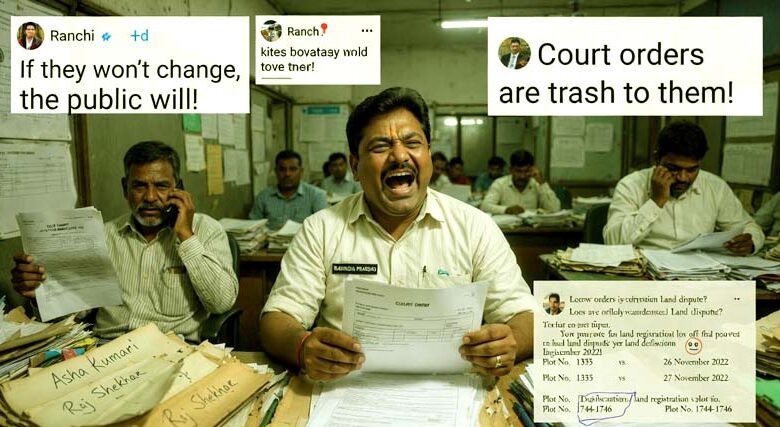 BREAKING EXCLUSIVE: कांके अंचल में जमीन का बड़ा फर्जीवाड़ा उजागर! DCLR कोर्ट ऑर्डर को CO का ठेंगा 1 BREAKING EXCLUSIVE Major land fraud exposed in Kanke circle CO disregards DCLR court order 1