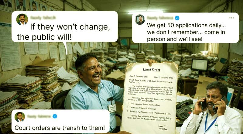 BREAKING EXCLUSIVE: कांके अंचल में जमीन का बड़ा फर्जीवाड़ा उजागर! DCLR कोर्ट ऑर्डर को CO का ठेंगा 3 BREAKING EXCLUSIVE Major land fraud exposed in Kanke circle CO disregards DCLR court order 2