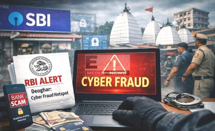 डिजिटल धोखाधड़ी का नया चेहरा: देवघर को RBI ने बताया हाई-रिस्क बैंकिंग ज़ोन देवघर को देश का पहला बैंकिंग साइबर फ्रॉड हॉट स्पॉट घोषित