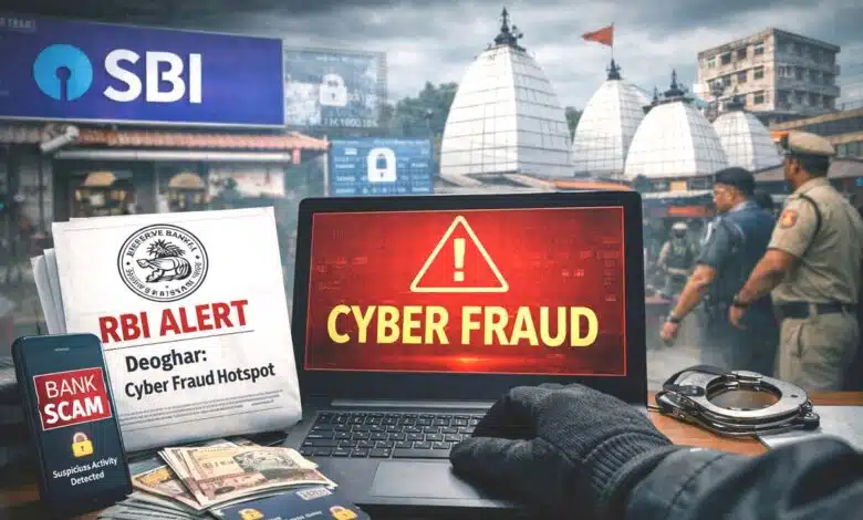 डिजिटल धोखाधड़ी का नया चेहरा: देवघर को RBI ने बताया हाई-रिस्क बैंकिंग ज़ोन 1 देवघर को देश का पहला बैंकिंग साइबर फ्रॉड हॉट स्पॉट घोषित