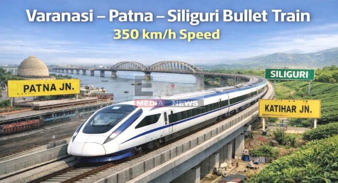 अब वाराणसी-पटना-सिलीगुड़ी हाई स्पीड कॉरिडोर पर दौड़ेगी बुलेट ट्रेन वाराणसी-पटना-सिलीगुड़ी हाई स्पीड ट्रेन