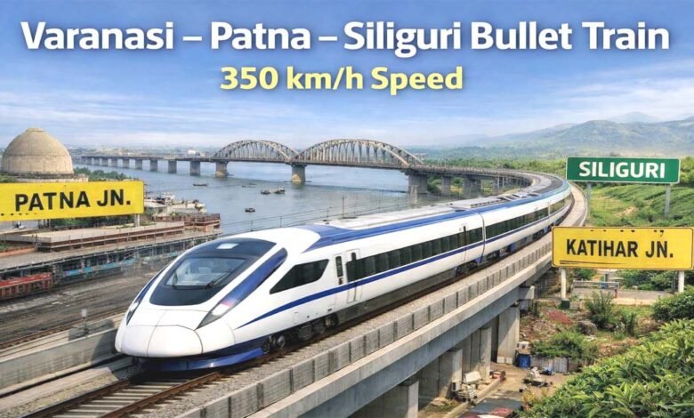 वाराणसी-पटना-सिलीगुड़ी हाई स्पीड ट्रेन