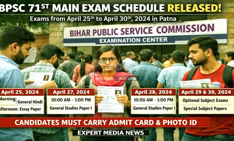 BPSC Mains Exam Date 2026