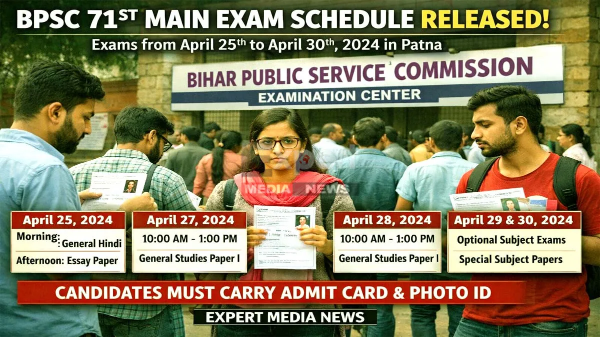 BPSC 71वीं मुख्य परीक्षा का शेड्यूल जारी, जान लें आयोग के अहम निर्देश 4 BPSC Mains Exam Date 2026