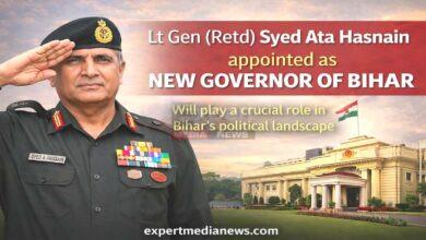 Syed Ata Hasnain Bihar Governor
