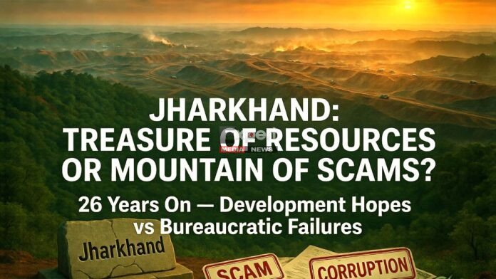 Jharkhand 26 years development vs scams